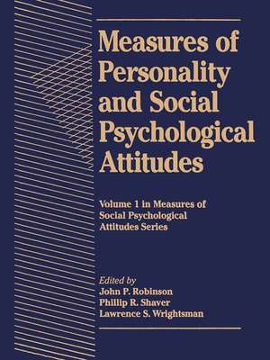 cover image of Measures of Personality and Social Psychological Attitudes